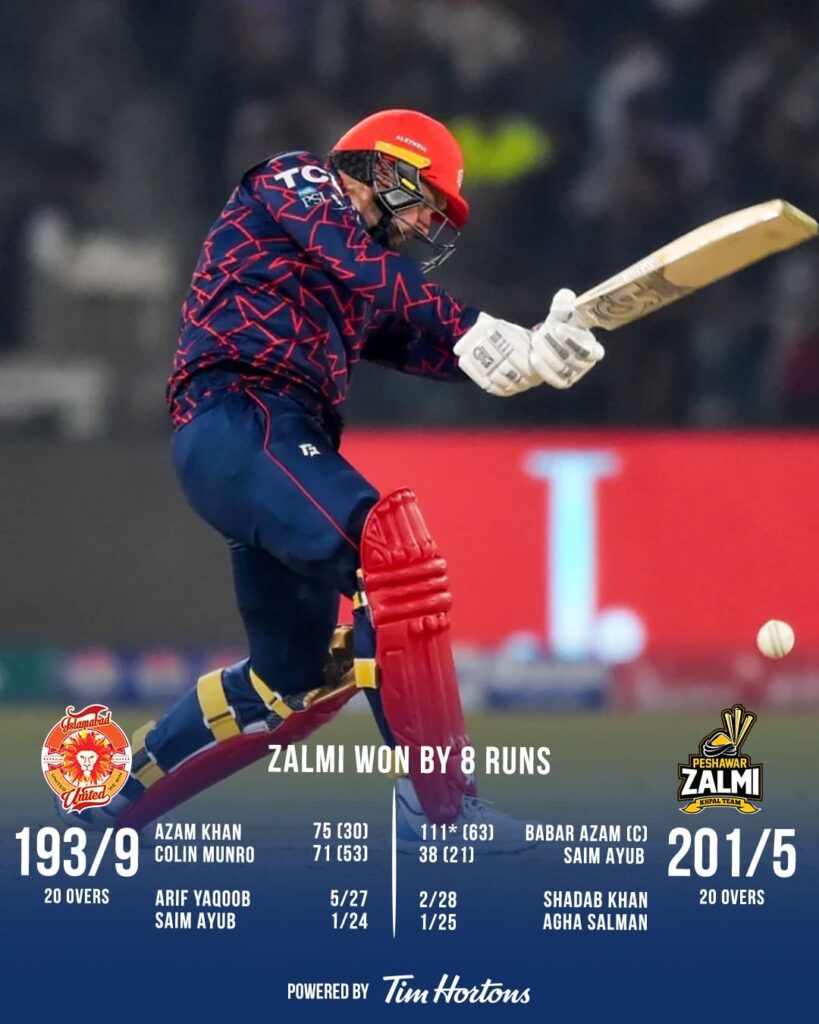 islamabad united vs peshawar zalmi match