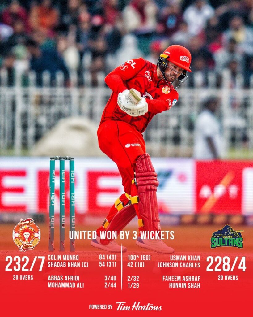 multan sultans vs islamabad united match