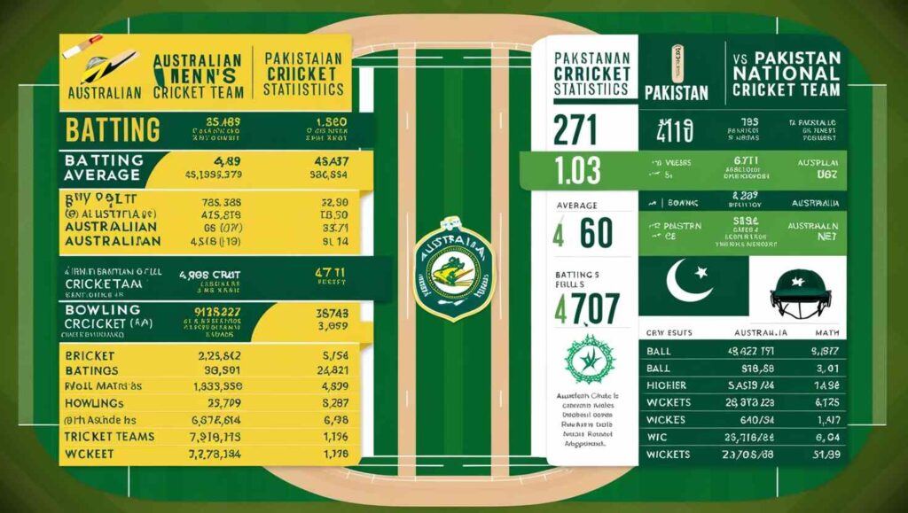 Australian men's cricket team vs Pakistan national cricket team stats