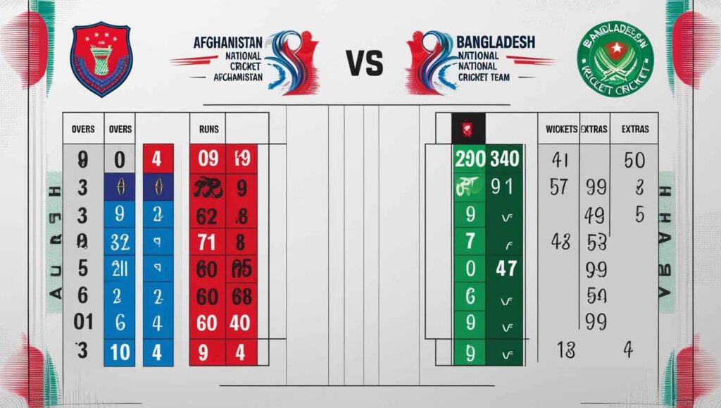Afghanistan national cricket team vs Bangladesh national cricket team match scorecard