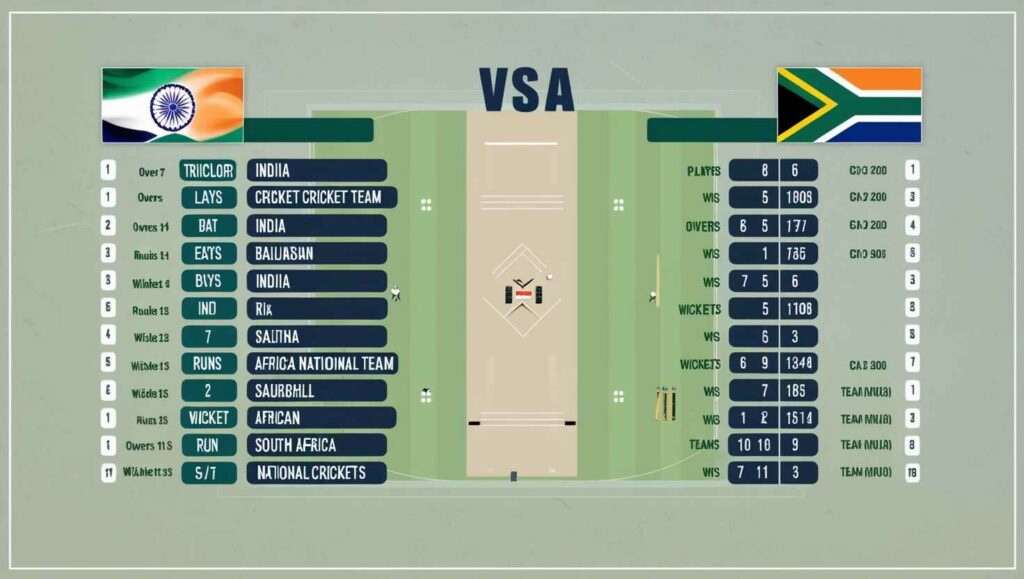 India national cricket team vs South Africa national cricket team match scorecard