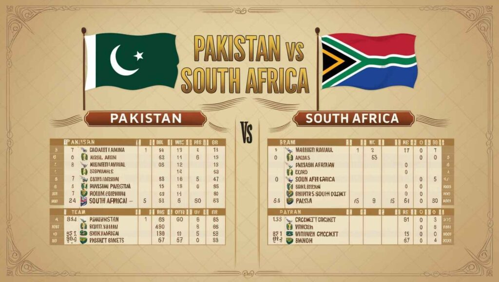 pakistan national cricket team vs south africa national cricket team match scorecard
