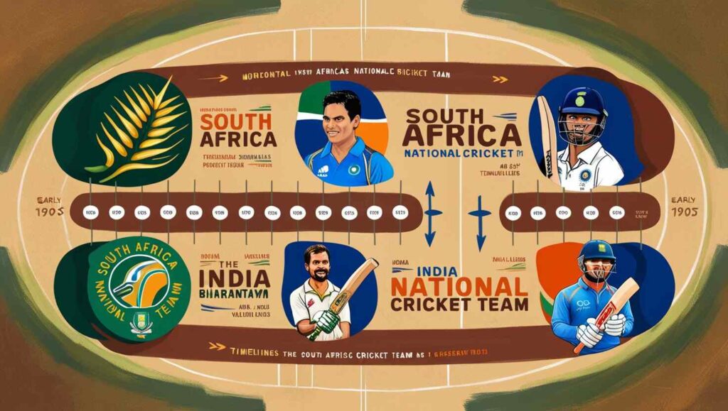 south africa national cricket team vs india national cricket team timeline