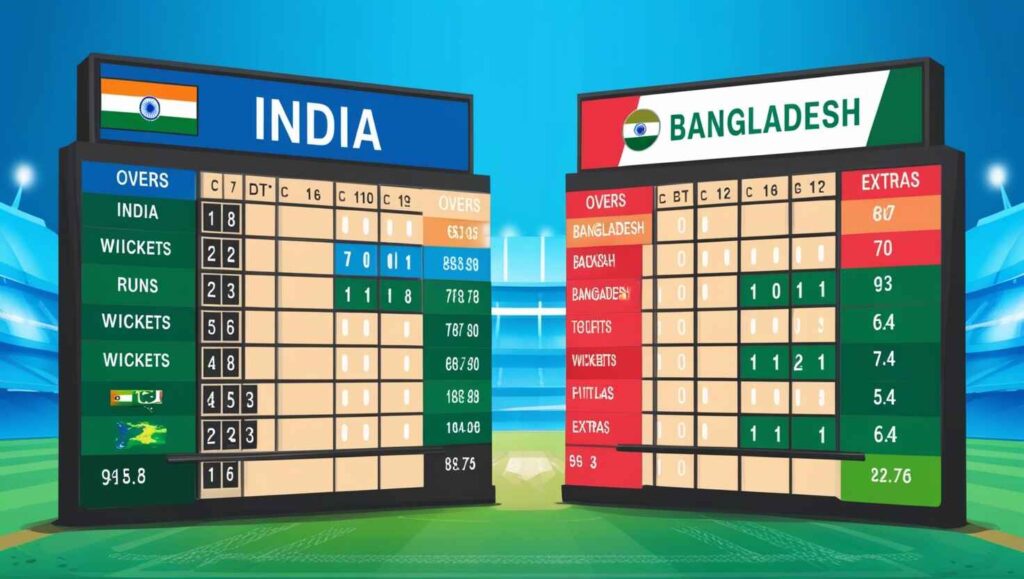 india national cricket team vs bangladesh national cricket team match scorecard