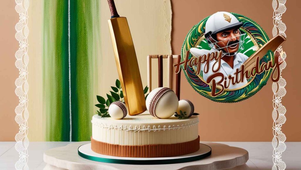 Cricket Theme Cake